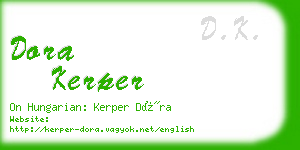 dora kerper business card